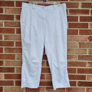 Nike Golf Capri Pants Women's Size 12 Tour Performance Dri- Fit White